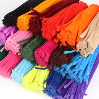 【CC】⊙✆  100pcs 30cm Stems Pipe Cleaners Children Educational Colorful for Supplies