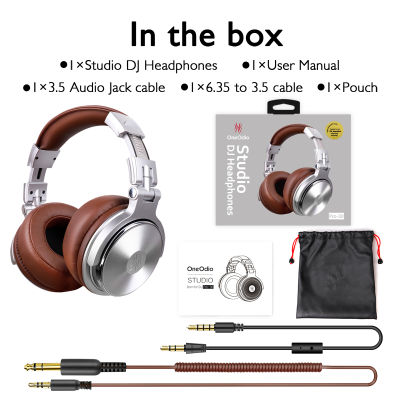 Oneodio Pro-10 Professional Studio DJ Headphones Over Ear Wired HiFi Earphones Gaming Headset With Microphone For PC Phone