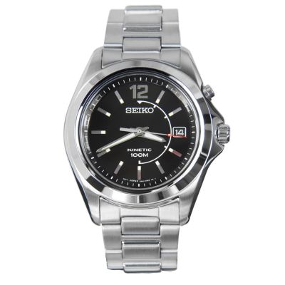 Seiko นาฬิกาข้อมือผู้ชาย Kinetic Watch SKA477 - Black
