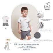 Bộ cộc tay La Pomme cotton cao cấp mềm mát thoáng da thấm hút tốt chú chó