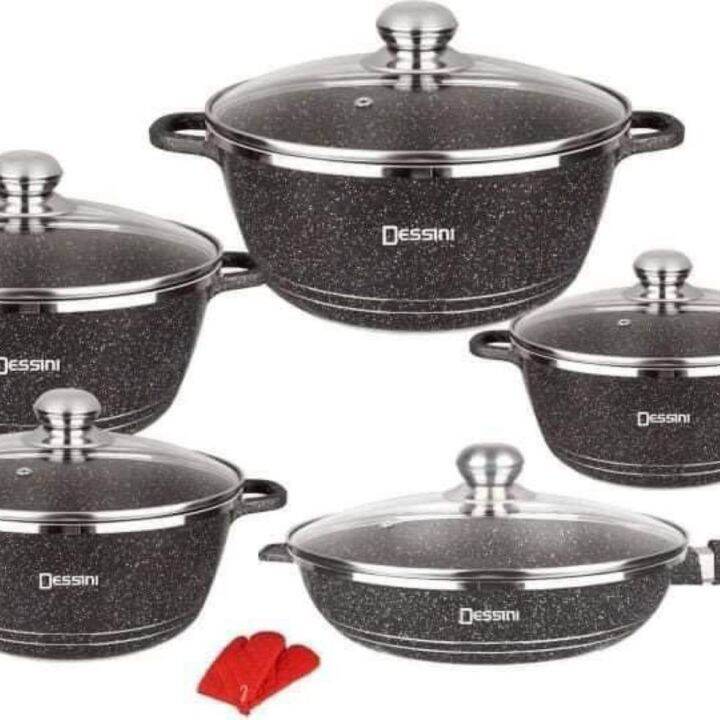 Cool Essentials 12 PCS. DESSINI COOKWARE SET Black Only Lazada PH