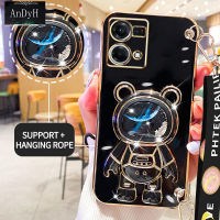 AnDyH Casing For OPPO A1 Pro Reno 8T 5G Phone Case Cute 3D Starry Sky Astronaut Desk Holder with lanyard