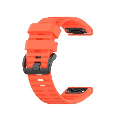 สำหรับสายนาฬิกาข้อมือซิลิโคน Garmin Fenix 7X 26มม. (สีชมพูกุหลาบ)