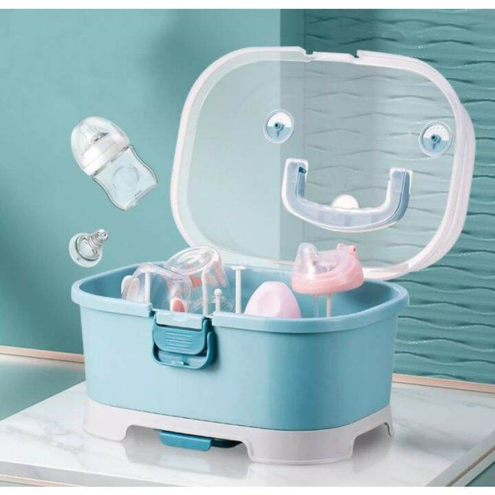 Drying Rack Baby Bottle Storage Large Nursing Bottle Storage Box ...