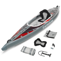 EXTASEA ULTIMATE ONE 400 KAYAK AUFBLASBAR HOCHDRUCK KAYAK FULL DROP-STITCH RED 1Person เรือคายัค