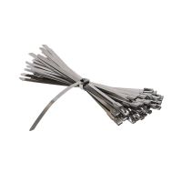 10PCS Stainless Steel Metal Cable Ties 4.6x250mm Tie Zip Wrap Exhaust Heat Straps Induction Pipe Boat Tie Cable Management