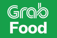 พร้อมส่ง" ป้ายไวนิล Grab Food ขนาด 60*40 ซม. ป้ายไวนิลราคาโรงงาน พับขอบเจาะตาไก่ สีสดทนทุกสภาพอากาศ  เพิ่มเนื้อหาทักแชทนะคะ