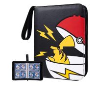 Pokemon Card Album 400 Cards Binder PU Leather TCG Game Zipper Card Pages Double Side POCKETS Sealed Fixed Page for MTG/PTCG