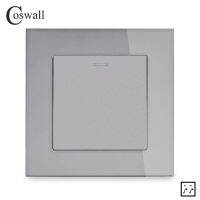 Coswall หน้าจอโทรศัพท์คริสตัล1 Gang 3 Way สวิตช์โยกกลางไขควงกางเขนครอสโอเวอร์ชุด C1เปิด/ปิดสวิทช์ไฟติดผนัง