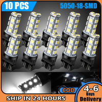 10ชิ้นรถยนต์หลอดไฟ3157 3156 Super White 18smd Led 360องศาแสงย้อนกลับหางเบรกสัญญาณไฟหลอดไฟ6000พัน