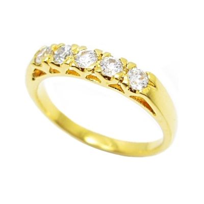 แหวนผู้หญิง แหวนผู้หญิงมินิมอล แหวนแถว ประดับเพชร ประดับเพชร cz สวยวิ้งวับ ชุบทอง บริการเก็บเงินปลายทาง