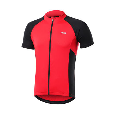 ARSUXEO Summer Mens Short Sleeve Cycling Jersey  Breathable Quick Dry MTB Bicycle Shirt Road Mountain Bike Clothing