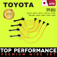 สายหัวเทียน TOYOTA AE100 / AE101 / AE111 / AE112 / AT190 / SOLUNA / 4AFE / 5AFE / 7AFE / 4EFE / TPT-053 / TOP PERFORMANCE MADE IN JAPAN - โตโยต้า โซลูน่า เออี