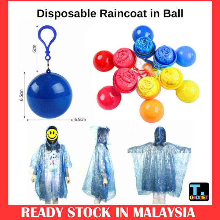 Portable Raincoat Ball Men Women Rainwear Waterproof Disposable Camping ...