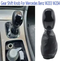 Black Automatic Gear Shift Knob with Gaitor Boot for Mercedes Benz W203 W204 Auto Accessories