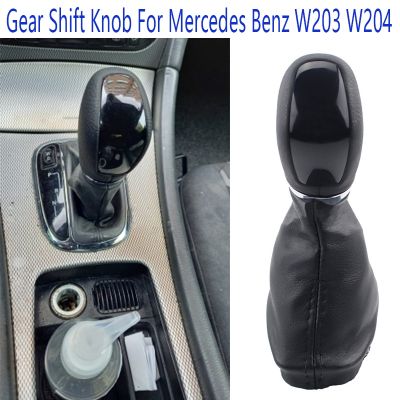 Black Automatic Gear Shift Knob with Gaitor Boot for W203 W204 Auto Accessories