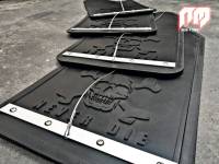 บังโคลนรถยนต์ Black Skull Mud flaps. เพลทอลูมิเนียม.