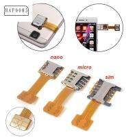 HAF0083 Double Dual-Sim อุปกรณ์เสริมสำหรับโทรศัพท์ Nano Sim Extension Micro SD Extension Adapter เครื่องอ่านการ์ด Extended Line การ์ดอะแดปเตอร์ SIM Extender