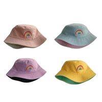 Childrens Baby Fort INS Korean Basin Hat Double-Sided Can Bring Boys Girls Bucket Hats Out