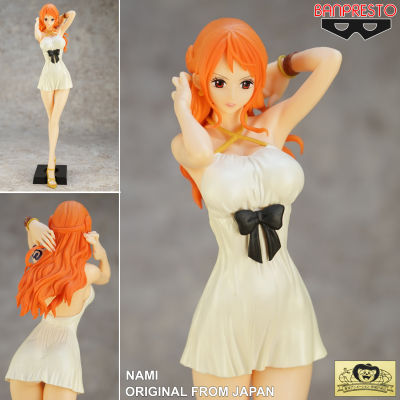 Figure ฟิกเกอร์ งานแท้ 100% แมวทอง Banpresto จาก One Piece วันพีซ เต็มพิกัดสลัดจอมลุย Nami นามิ White Dress ชุดสีขาว Ver Original from Japan Anime อนิเมะ การ์ตูน มังงะ คอลเลกชัน ของขวัญ Gift จากการ์ตูนดังญี่ปุ่น New Collection ตุ๊กตา manga Model โมเดล