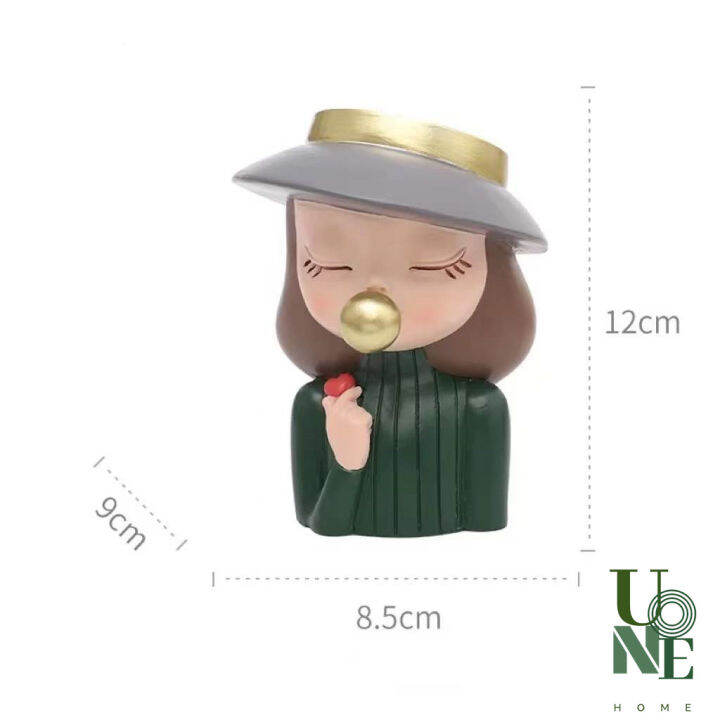 uonehome-พร้อมส่ง-h038-รูปปั้นกระถางดอกไม้-แต่งสวนน่ารัก-รูปปั้นเรซินเด็กสาว-สไตล์โมเดิร์น-ของแต่งบ้าน-แต่งสวน