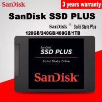 【บางกอกสปอต】ฮาร์ดดิสก์ Sandisk SSD PLUS 120GB/240GB/480GB/1TB Internal Solid State Disk Hard Drive SATA3 2.5 for Laptop Desktop PC