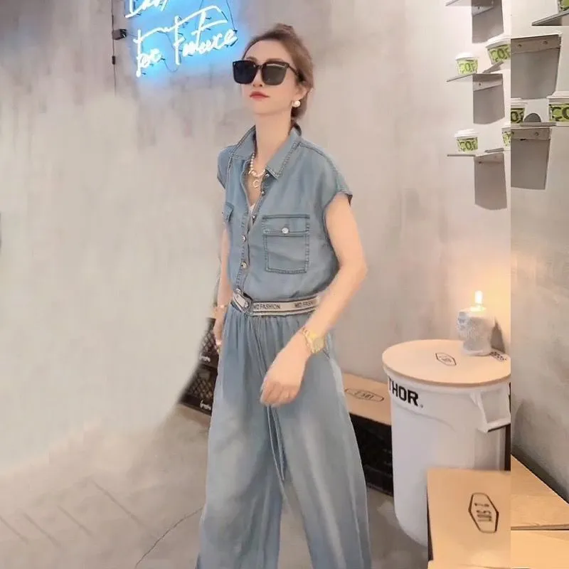 Work Clothes Female 2023 Women Summer Spring Elegant Denim Suit Lady Long  Sleeve Jean Jacket Vest High Waist Skirt Set Female Solid Sets I802 From  Shutiaoo, $45.27