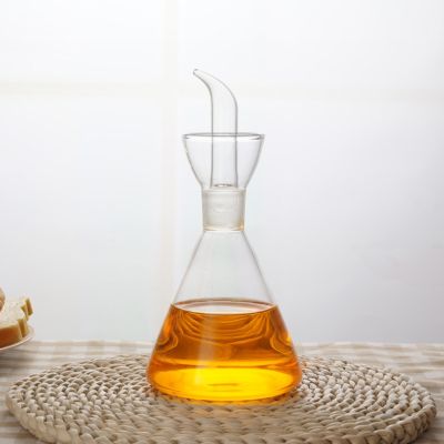 【CW】 Dispenser Bottle Vinegar Cruet Glass Decanter Sauce Soy Condiment Bottles Pourer Salad Jar
