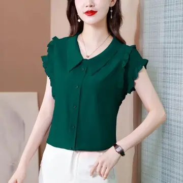 Green best sale formal tops