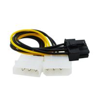 ：“{》 PC Server Internal Dual 2 IDE Molex To GPU 8Pin 8P Converter Power Lead Cable Cord 18AWG Wire 15Cm