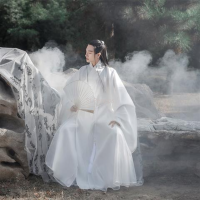 Hanfu ชาย Fairy Spirit เครื่องแต่งกายโบราณ Childe สไตล์โบราณแขนเสื้อ Chivalrous Scholar นักเรียนฤดูใบไม้ผลิและฤดูร้อนสไตล์...