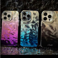 Case iphone 【Gradual solid pleats hard case】compatible for iPhone 11 12 13 14 pro max case