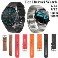 สำหรับนาฬิกา Huawei GT 3 46มม. GT3 42มม. GT Runner GT 2 Honor Magic Watch 2 Pro สายซิลิโคนสายหนังสายโลหะ