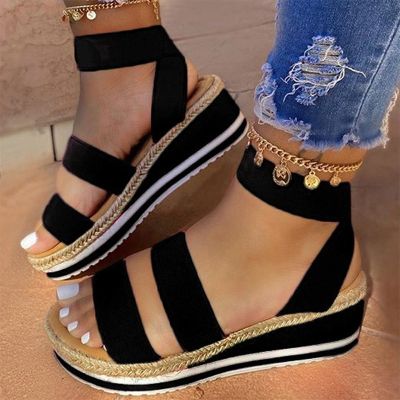 ขายดีที่สุด ioztt2023 - /☽♤ New Sandal 39;s Wedges Platform Color Ladies Hemp Shoes Sharri