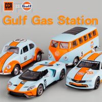 ✧✜┇ CCA Gulf Gas Station Fusca Bus Ford GT 2017 Camaro Racing Model Car Metal Diecast Miniature Vehicle Child Toy Car For Boy Gift