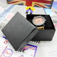 Lychee Pattern Jewelry Box Package Case Packaging Box Gift Case Jewelry Box Simple Style Paper Case Watch Boxes