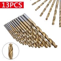 13pcs Mini HSS Titanium Coated Twist Drill Bit Set Metal Drills Carbide Tip for Woodworking Plastic Drill Bit Set 1.5-6.5mm Drills Drivers