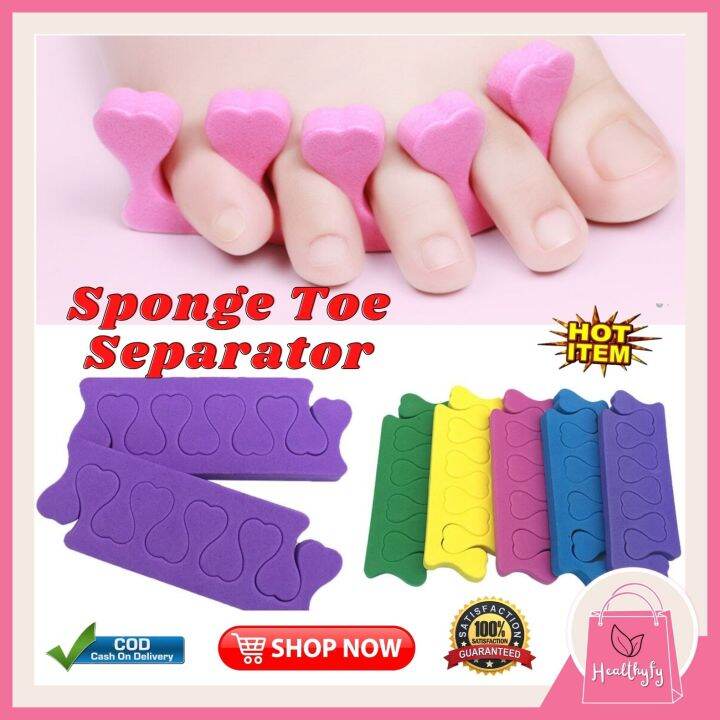 [HEALTYFY] 1pair Sponge Toe and Finger Separator Nail Art Tool