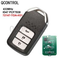 ชุด Kunci Remote Mobil Qcontrol 3 Ons Pcf7938 Id47สำหรับ Honda 2015-2017 Crv 3แบบไม่มีกุญแจ72147-Toa-H31