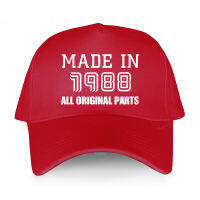 Made In 1988 Caps Birthday Present Baseball Cap Men Cool Uni Hats