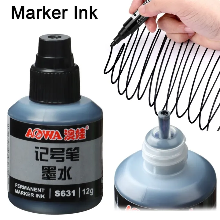 12ml-paint-black-blue-red-pen-oil-ink-refill-for-colored-marker-pens-refill-instantly-dry-graffiti-permanent-waterproof-ink