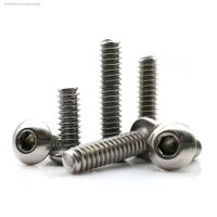 ○♣ 10pcs UNC 1/4-20 US Standard Coarse Thread 304 A2 Stainless Steel ISO7380 Hex Hexagon Socket Allen Button Round Head Bolt Screw