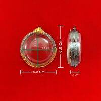 KOM กรอบพระ   กรอบจตุคาม  ตลับ ทองไมครอน ขนาดกรอบ 6.2 x 6.9 x 1.1 cm แถมฟรี!! ถุงกำมะหยี่ ห่วงใส่สร้อย และยางรองอัด ตลับพระ  กรอบใส่พระ