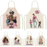 【CW】 1Pcs Parent-child Cleaning Aprons Apron Wear Cotton Adult Bibs 53x65cm WQ0139