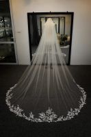 Elegant Lace Wedding Veil 3 Meters Long One Layer White Ivory Bridal Veil with Comb Wedding Accessories Hair Accessories