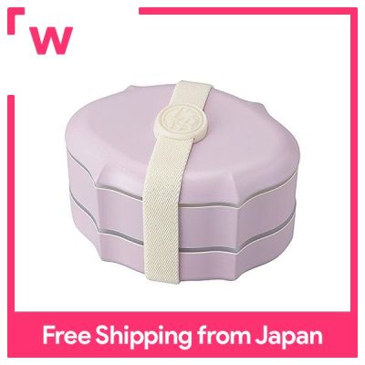 กล่องใส่อาหารทาเคนากะทำในญี่ปุ่นกล่องข้าวกลางวันลาเวนเดอร์ (บน) 230มล. (ล่าง) T-76392 230มล