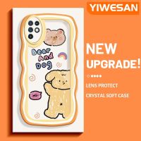 YIWESAN เคสสำหรับ Infinix Note 10เคสดีไซน์ใหม่ลายการ์ตูนหมีและสุนัขกันกระแทกแบบใสนิ่มโปร่งใสลายกล้องถ่ายรูปเคสมือถือฝาครอบป้องกันอย่างเรียบง่ายอ่อนโยน