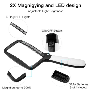 Large Magnifying Glass 10x Handheld Reading Magnifier For Seniors