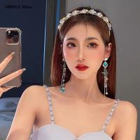 Lucky spring lazPick ที่คาดผมผู้หญิง ติดเพชร สไตล์เรียบหรู Korean diamond headband beautiful headband colorful gemstone headband