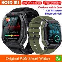 K55 Smart Watch Men Bluetooth Call 1.85 นิ้ว 350mAh 24H จอภาพเพื่อสุขภาพกลางแจ้ง Dafit APP กีฬา Smartwatch PK K22 K27